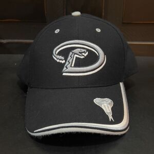 Vintage 90s Twins Enterprises Arizona Diamondbacks Black Silver Strapback Hat